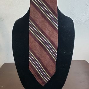 Vintage Christian Dior Burgundy Stripe Tie